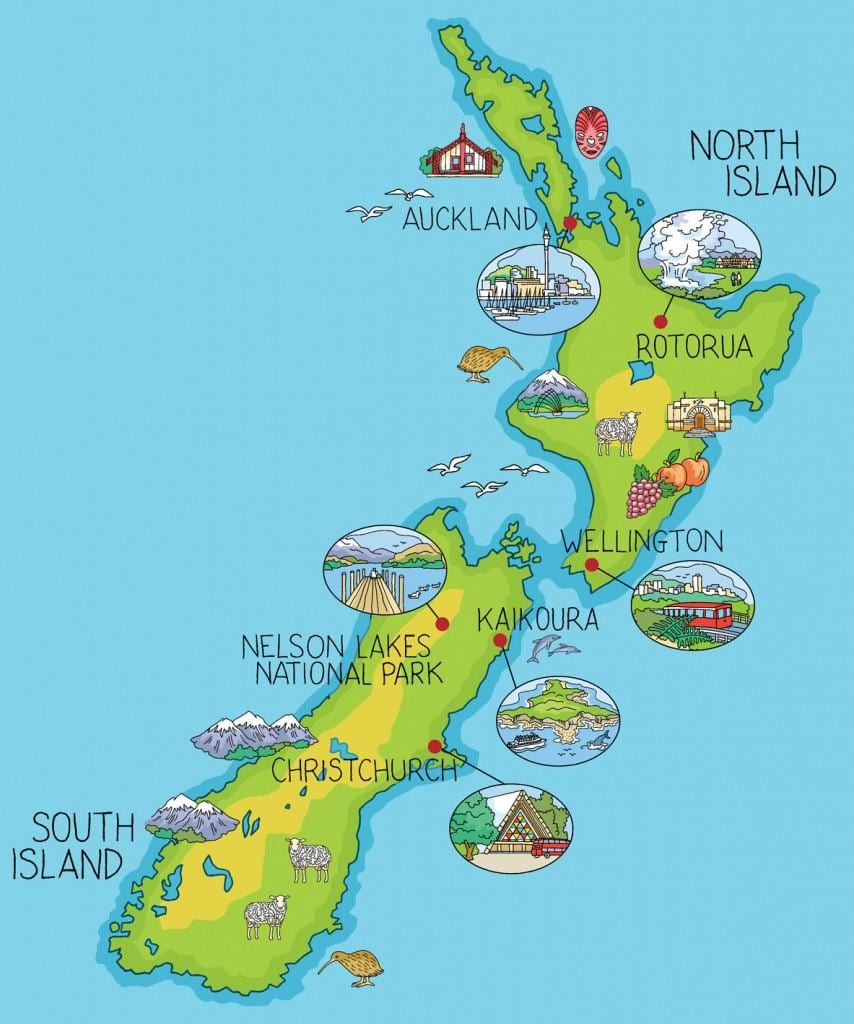 nova celandia mapa de debuxos animados