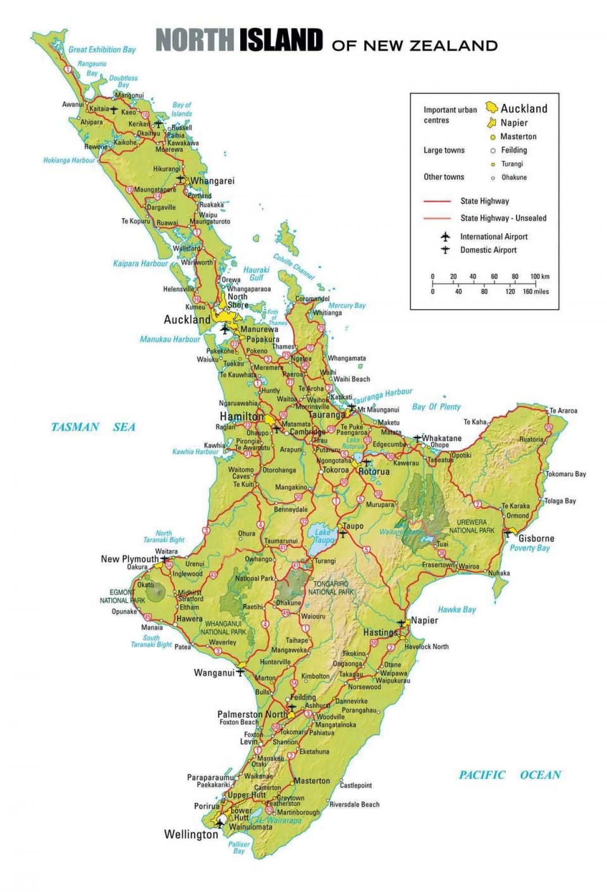 mapa do norte de nova zelandia
