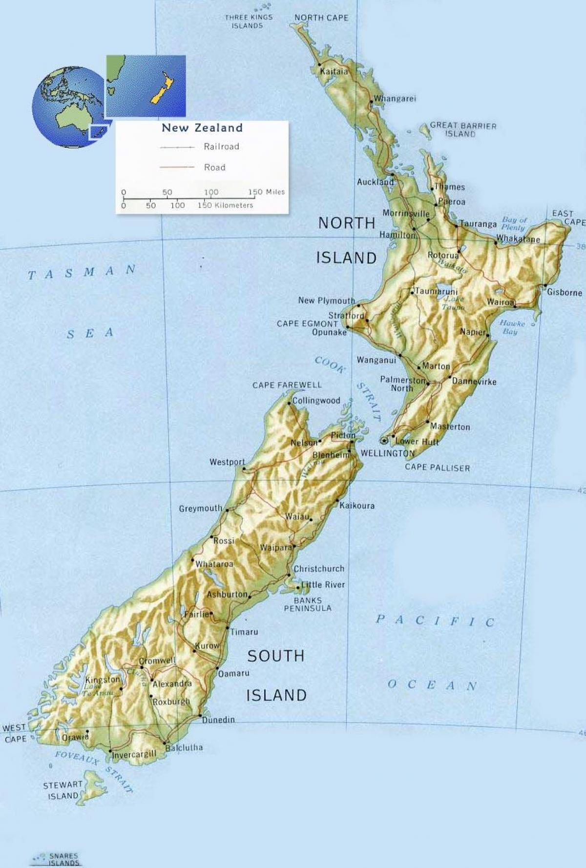 wellington, nova celandia en mapa