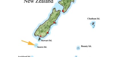 Mapa de nova celandia e illas veciñas