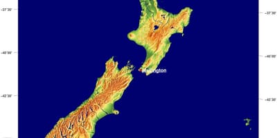Nova celandia terreo mapa