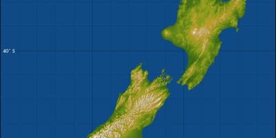 Nova celandia altitude mapa