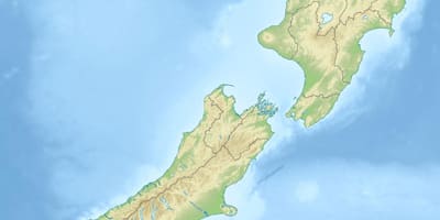 Nova celandia características físicas mapa