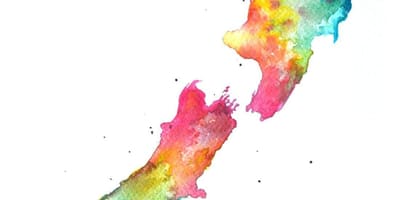 Mapa de nova celandia arte