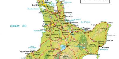 Mapa do norte de nova zelandia
