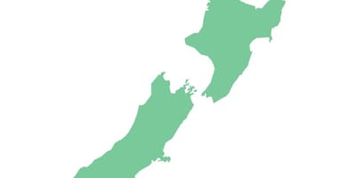 Nova celandia mapa contorno vector