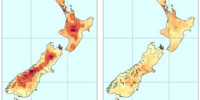 Mapa de nova celandia temperatura