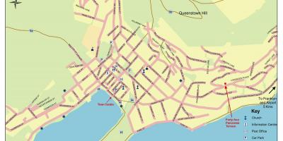 Rúa mapa de queenstown nova celandia
